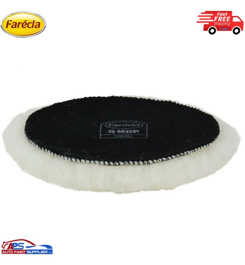 GML601 FARECLA 6 INCH LAMBS WOOL HOOK AND LOOP POLISHING PAD